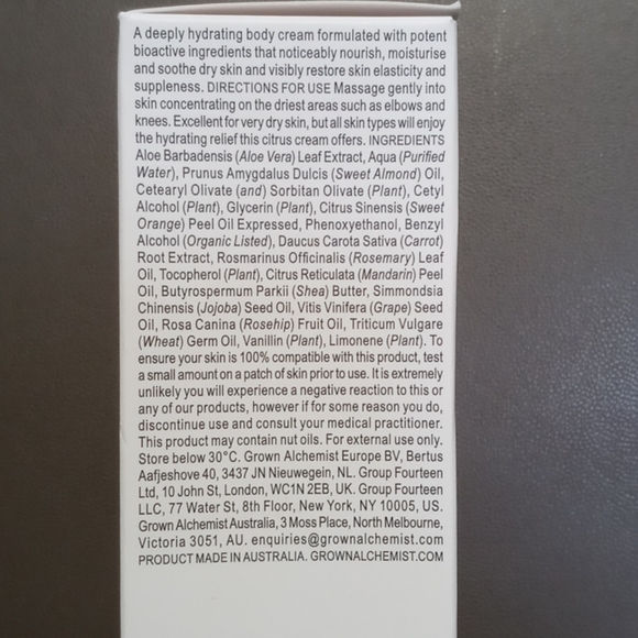 Grown Alchemist Body Cream Mandarin Rosemary Leaf - Picture 2 of 5